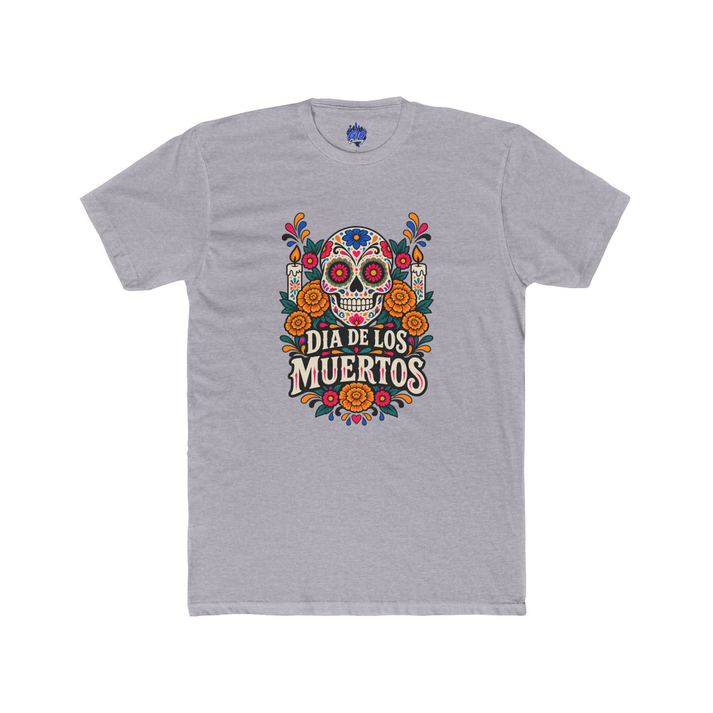 Día de los Muertos Floral Sugar Skull Cotton T-Shirt