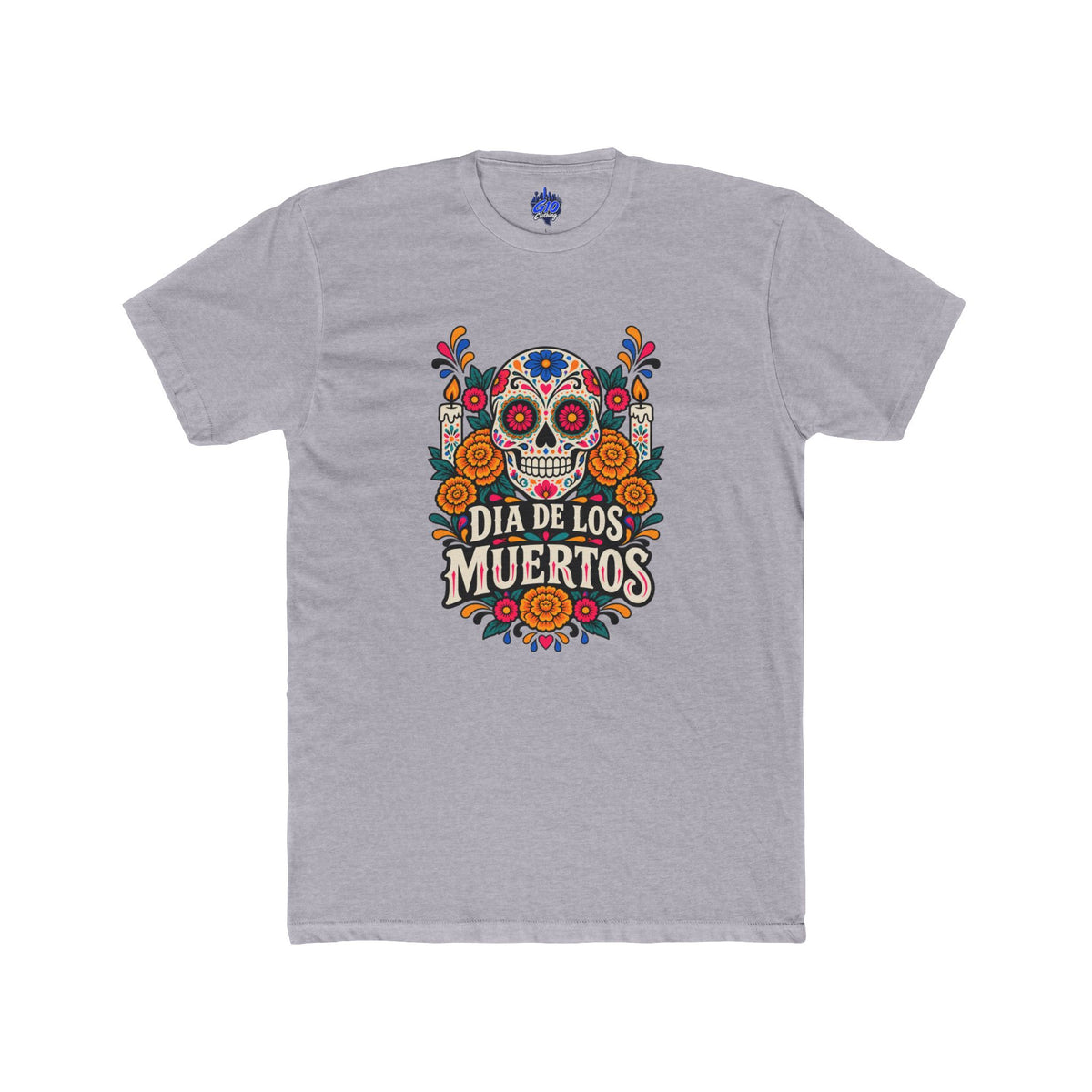 Día de los Muertos Floral Sugar Skull Cotton T-Shirt