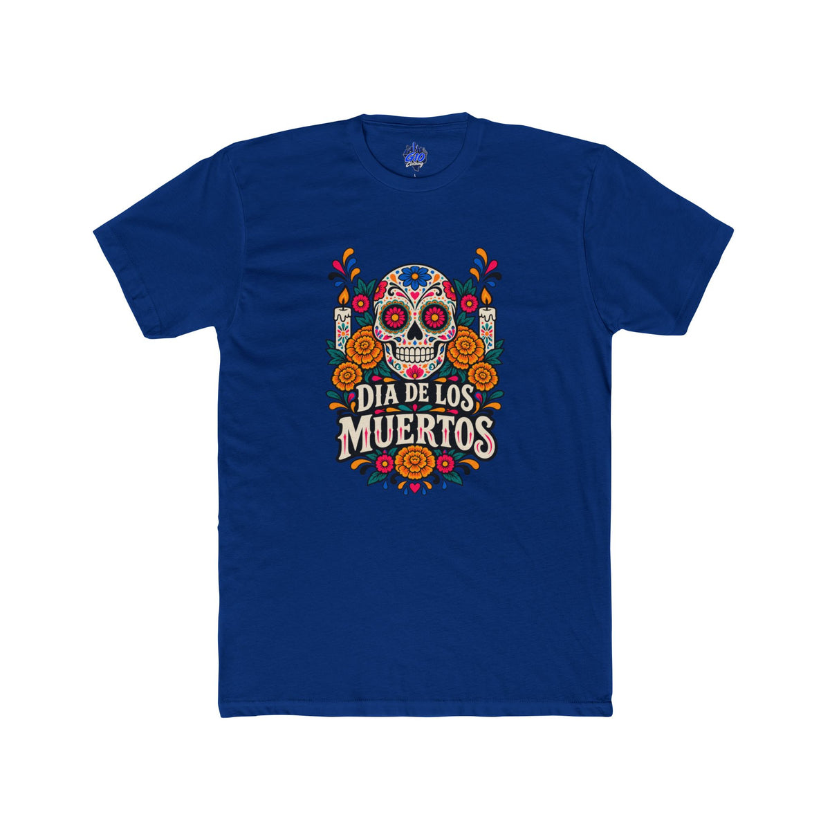 Día de los Muertos Floral Sugar Skull Cotton T-Shirt