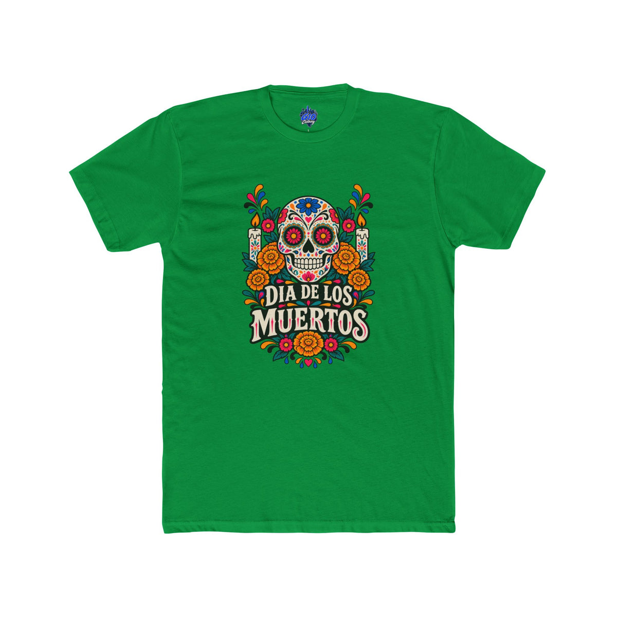 Día de los Muertos Floral Sugar Skull Cotton T-Shirt