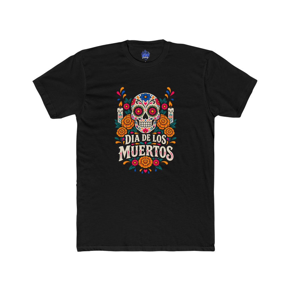 Día de los Muertos Floral Sugar Skull Cotton T-Shirt